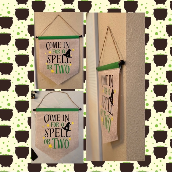 Halloween Witch Kitchen Towels, Witch Tier Tray Decor & Witch Wall Decor Signs - Picture 11 of 16